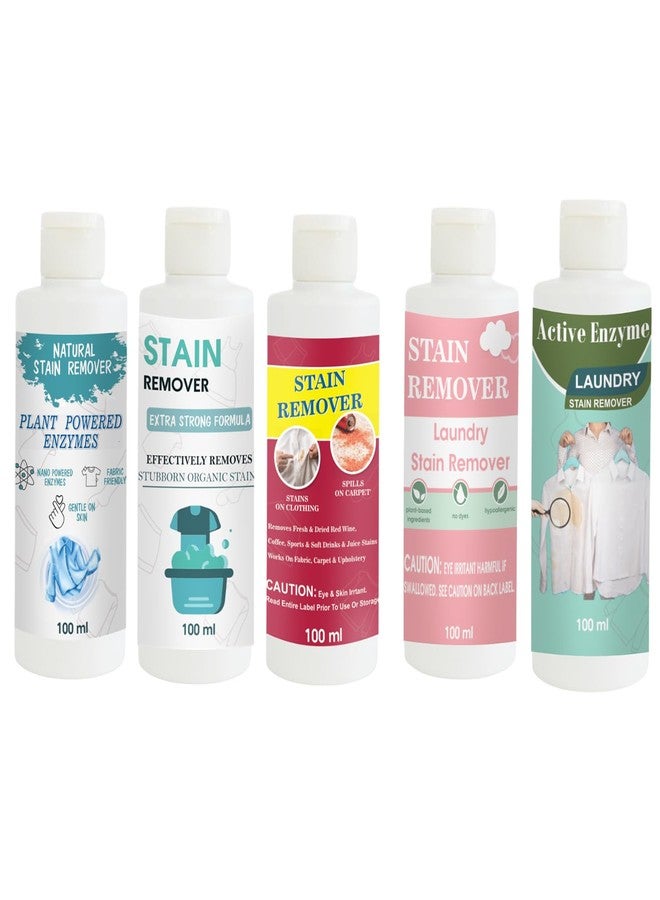 TOOVUS Stain Remover Combo Pack of Shirt, Doll, Red, Pink and Pista Stain Remover | Multi-Surface Cleaning Solution for Clothes, Fabrics, Upholstery (100 g Each) - Image 1